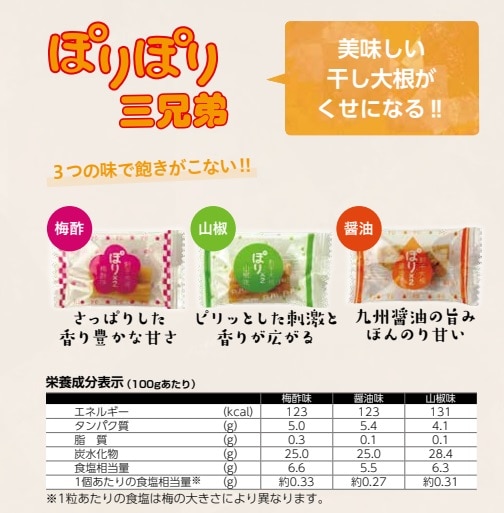 ぽりぽり三兄弟 （寒干大根）