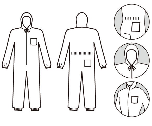 AZ WORK1000続服白　3L