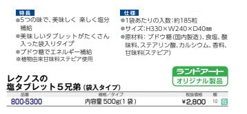 レクノスの塩タブレット５兄弟