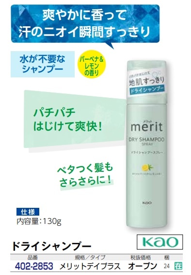 ﾒﾘｯﾄﾃﾞｲﾌﾟﾗｽ　ドライシャンプー　130g