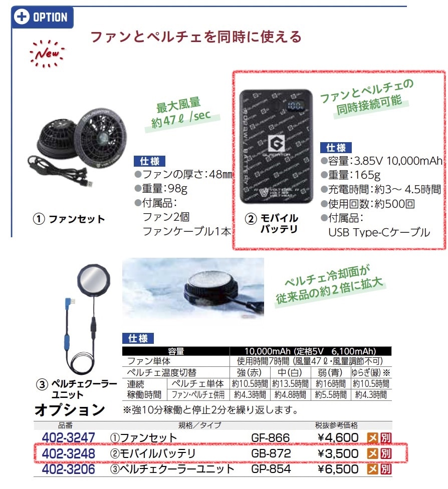 モバイルバッテリ　10000mAh