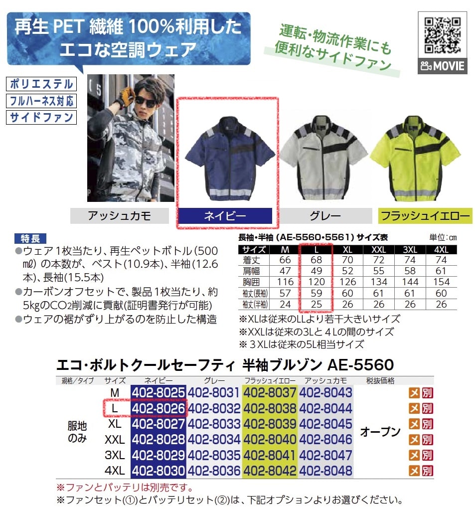 ｴｺ･ﾎﾞﾙﾄｸｰﾙｾｰﾌﾃｨ　半袖ﾌﾞﾙｿﾞﾝ　服地のみ