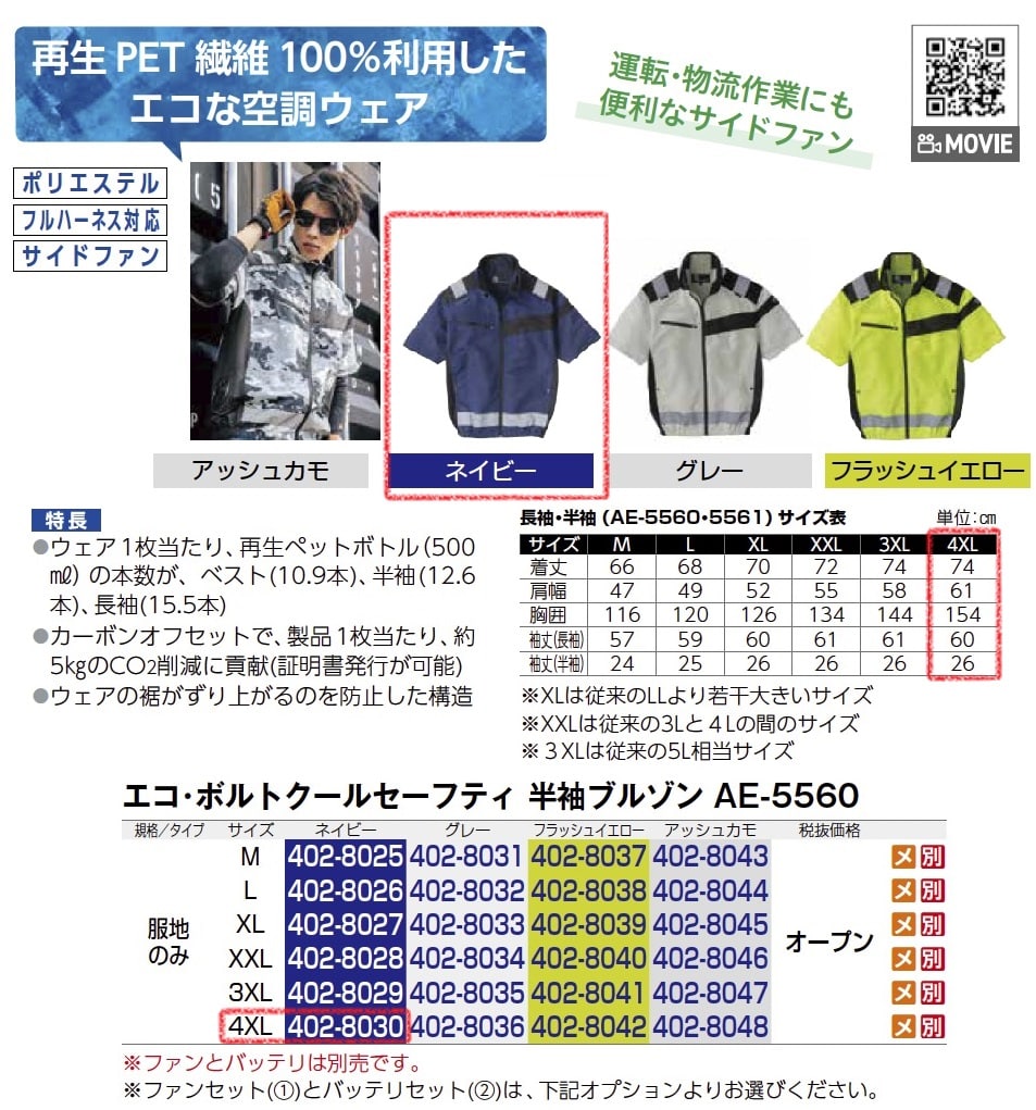 ｴｺ･ﾎﾞﾙﾄｸｰﾙｾｰﾌﾃｨ　半袖ﾌﾞﾙｿﾞﾝ　服地のみ