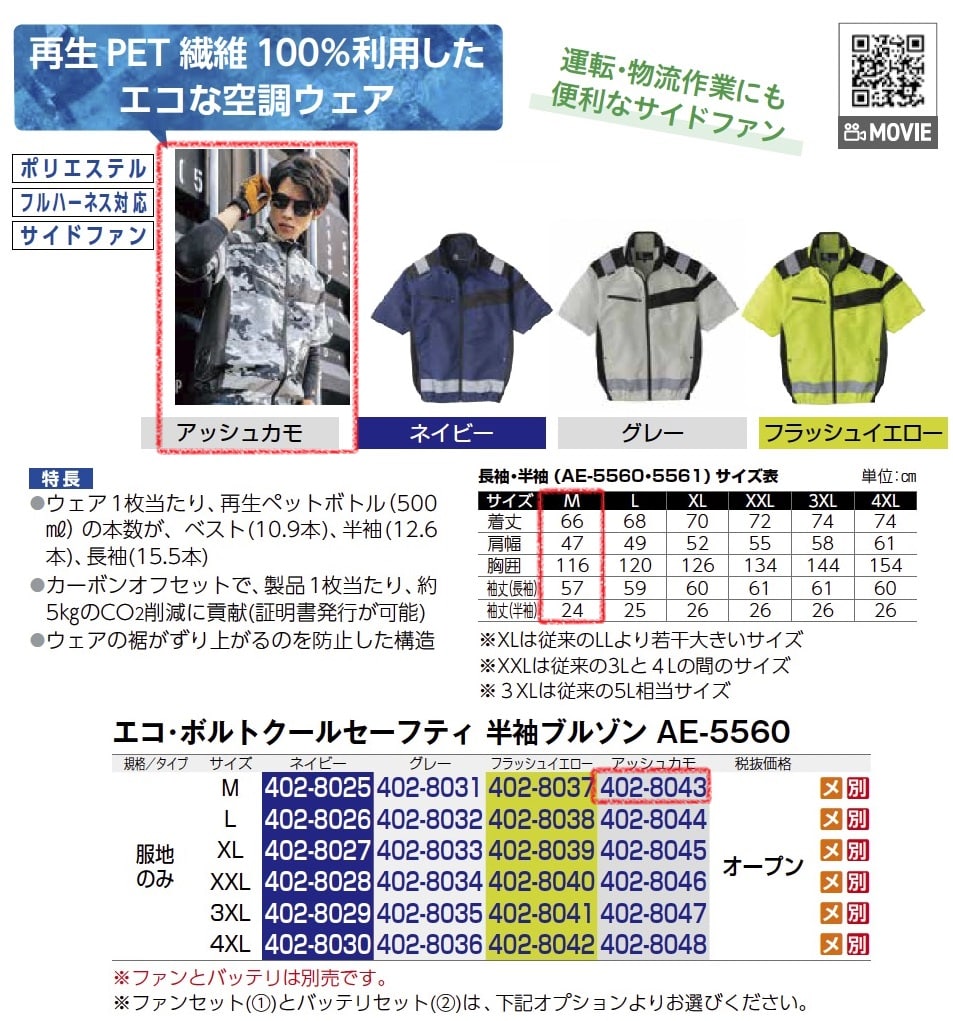ｴｺ･ﾎﾞﾙﾄｸｰﾙｾｰﾌﾃｨ　半袖ﾌﾞﾙｿﾞﾝ　服地のみ