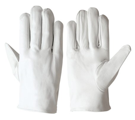 牛床革手袋 714P白 N