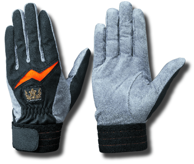 E-232BKG　合成皮革（消防団マーク付）　ブラック　3L