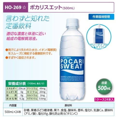 ポカリスエット５００ｍｌ　２４本入り