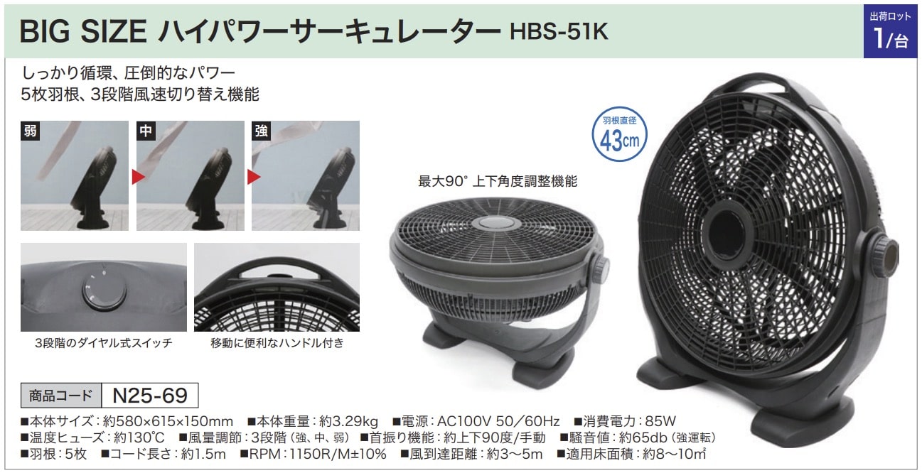 BIG SIZE ハイパワーサーキュレーター HBS-51K