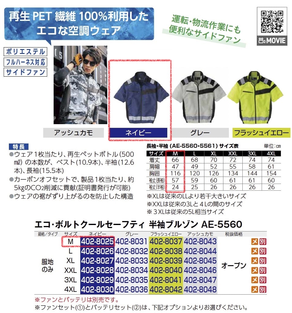 ｴｺ･ﾎﾞﾙﾄｸｰﾙｾｰﾌﾃｨ　半袖ﾌﾞﾙｿﾞﾝ　服地のみ