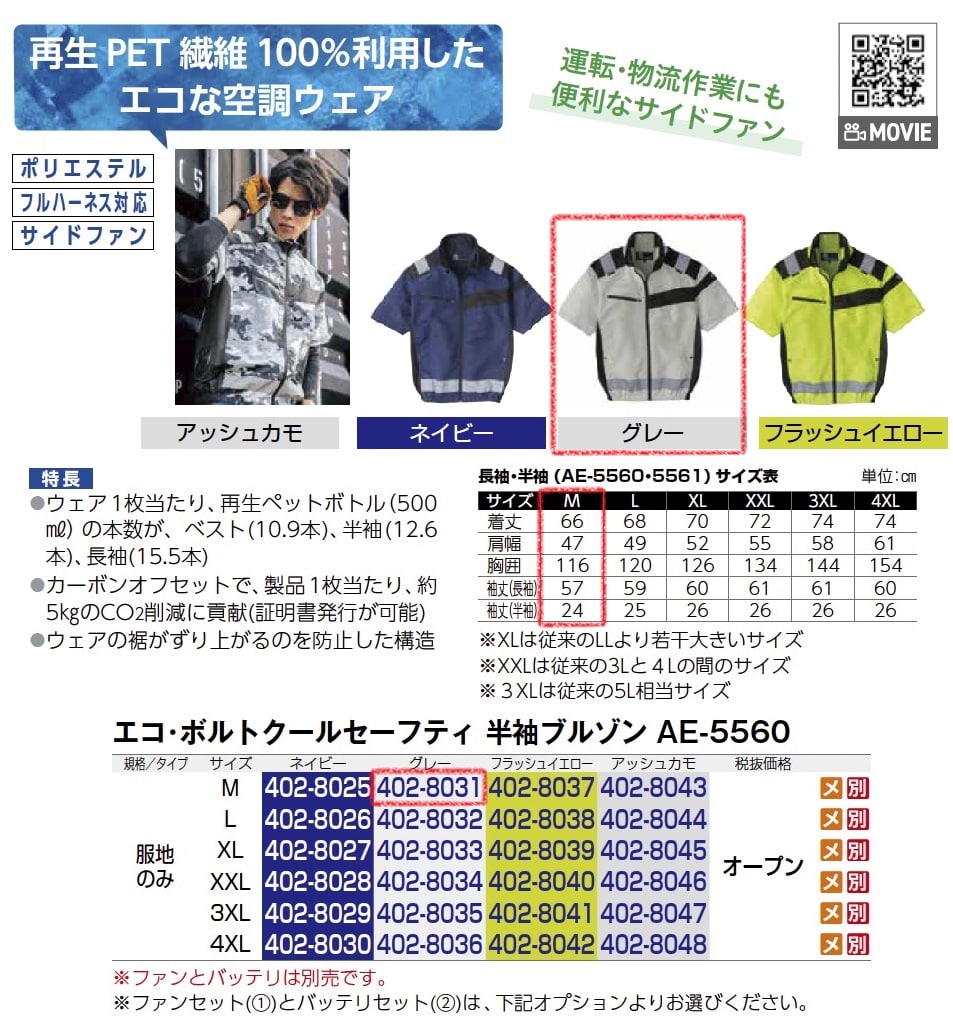ｴｺ･ﾎﾞﾙﾄｸｰﾙｾｰﾌﾃｨ　半袖ﾌﾞﾙｿﾞﾝ　服地のみ