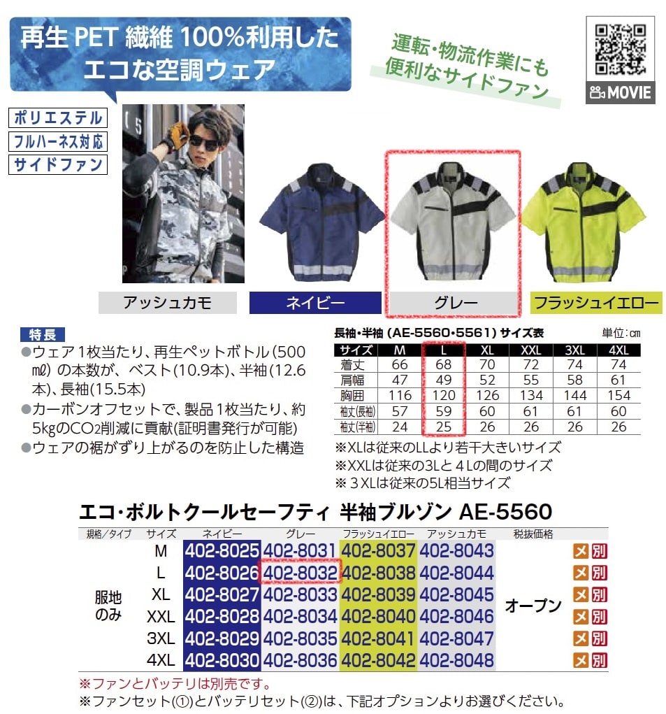 ｴｺ･ﾎﾞﾙﾄｸｰﾙｾｰﾌﾃｨ　半袖ﾌﾞﾙｿﾞﾝ　服地のみ