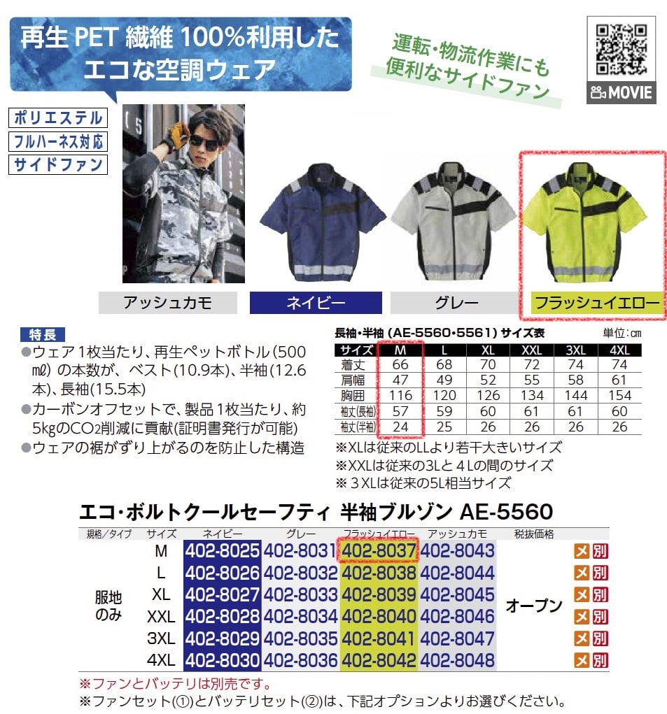 ｴｺ･ﾎﾞﾙﾄｸｰﾙｾｰﾌﾃｨ　半袖ﾌﾞﾙｿﾞﾝ　服地のみ