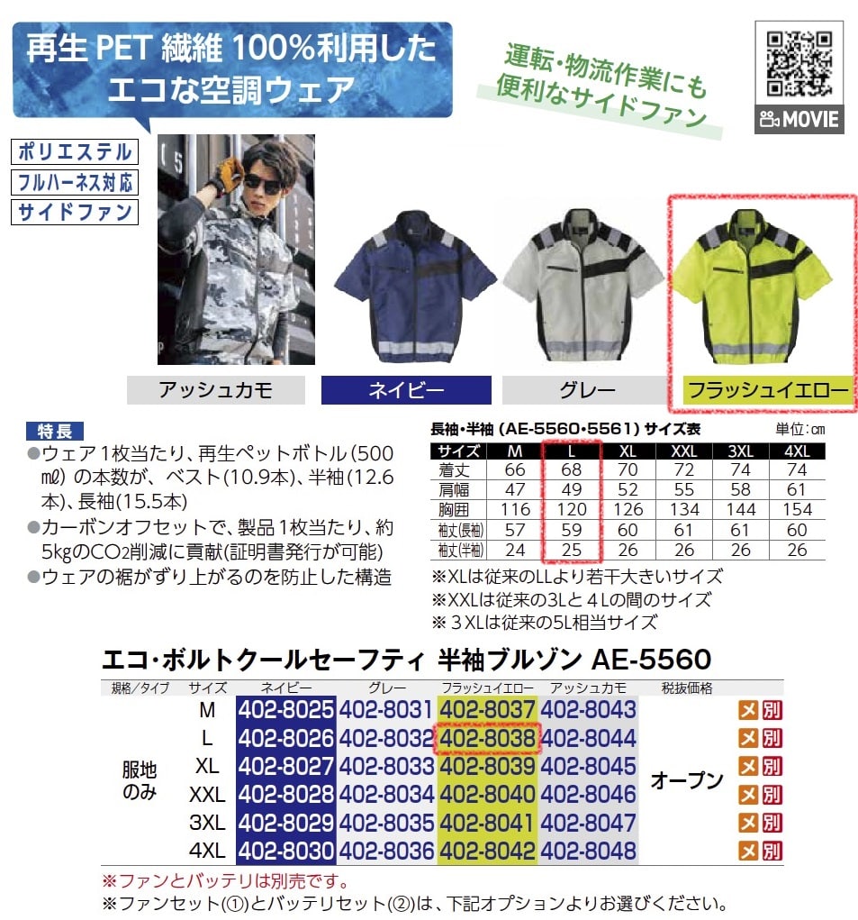 ｴｺ･ﾎﾞﾙﾄｸｰﾙｾｰﾌﾃｨ　半袖ﾌﾞﾙｿﾞﾝ　服地のみ