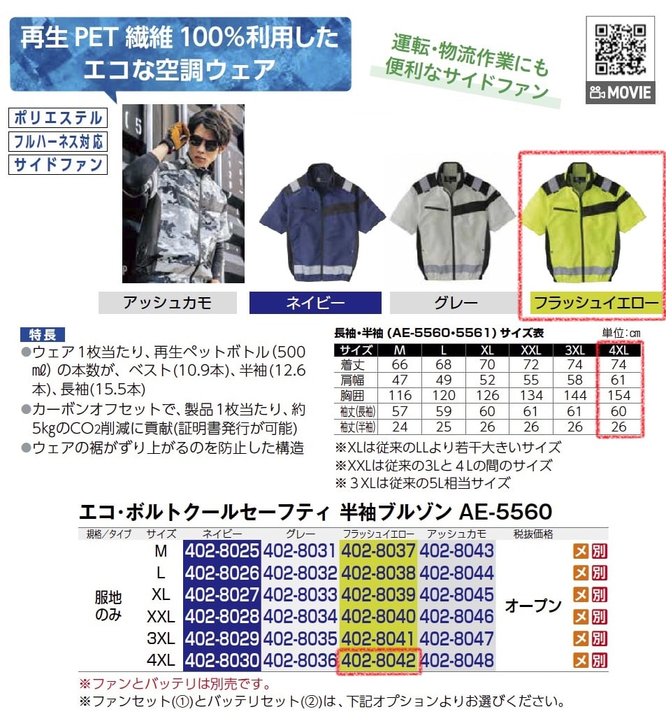 ｴｺ･ﾎﾞﾙﾄｸｰﾙｾｰﾌﾃｨ　半袖ﾌﾞﾙｿﾞﾝ　服地のみ