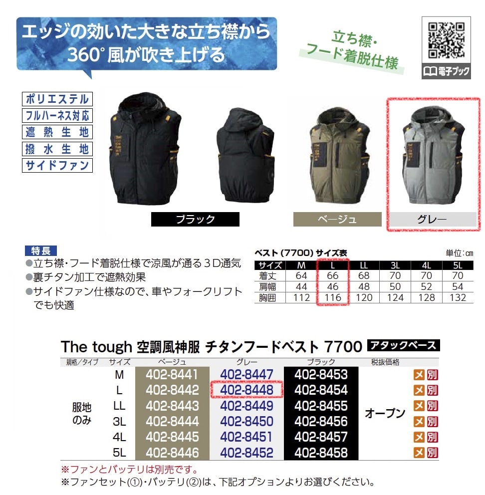 The tough 空調風神服ﾁﾀﾝﾌｰﾄﾞﾍﾞｽﾄ