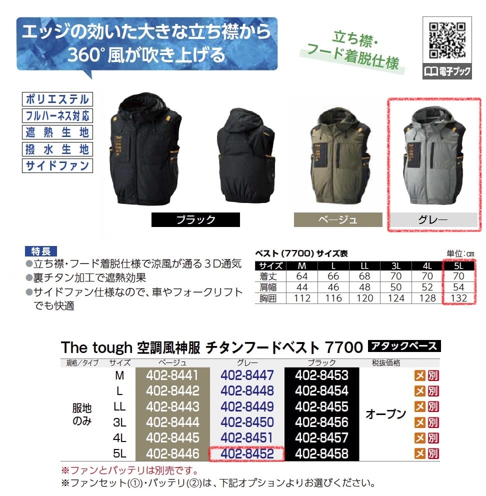 The tough 空調風神服ﾁﾀﾝﾌｰﾄﾞﾍﾞｽﾄ
