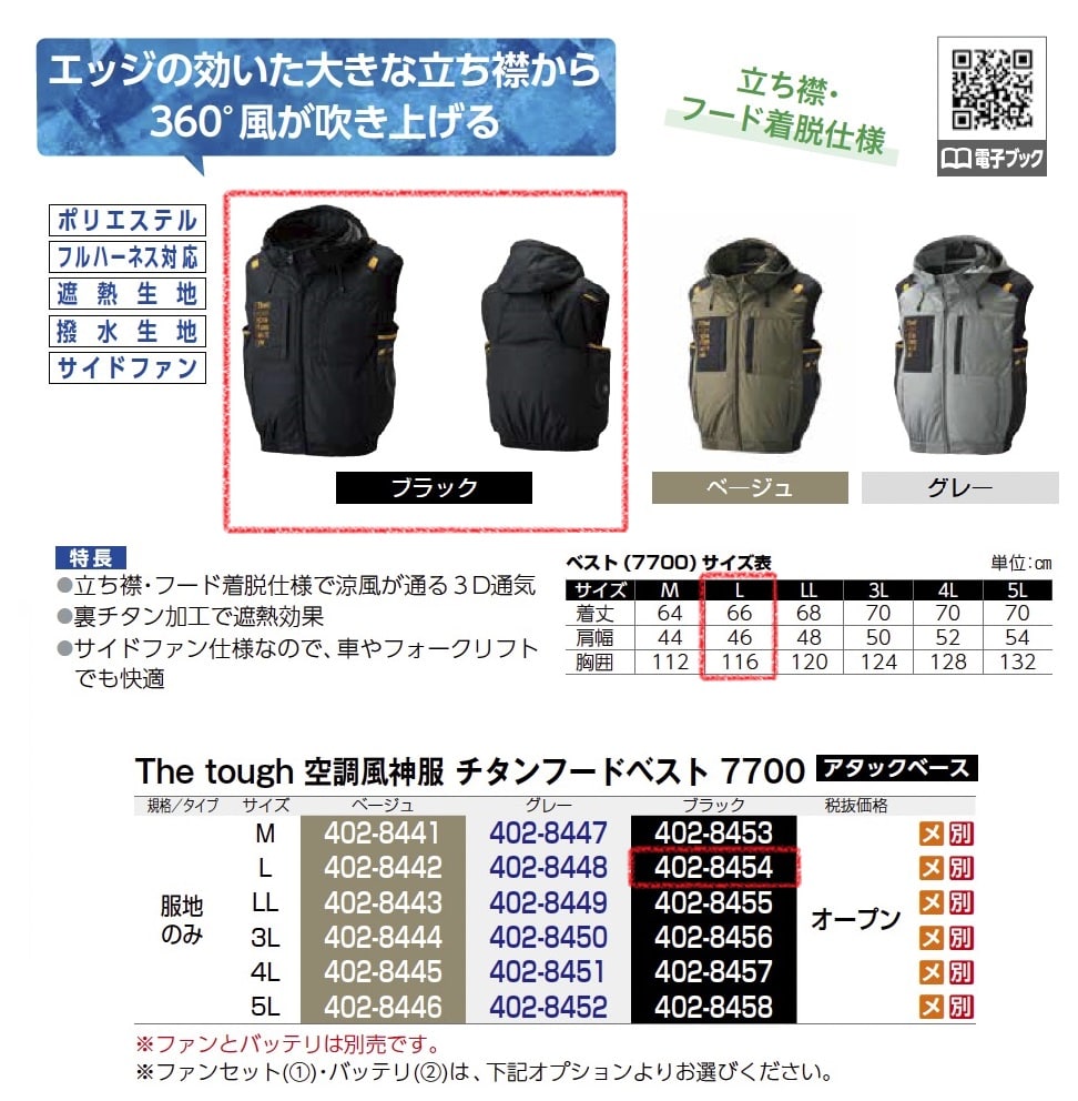 The tough 空調風神服ﾁﾀﾝﾌｰﾄﾞﾍﾞｽﾄ