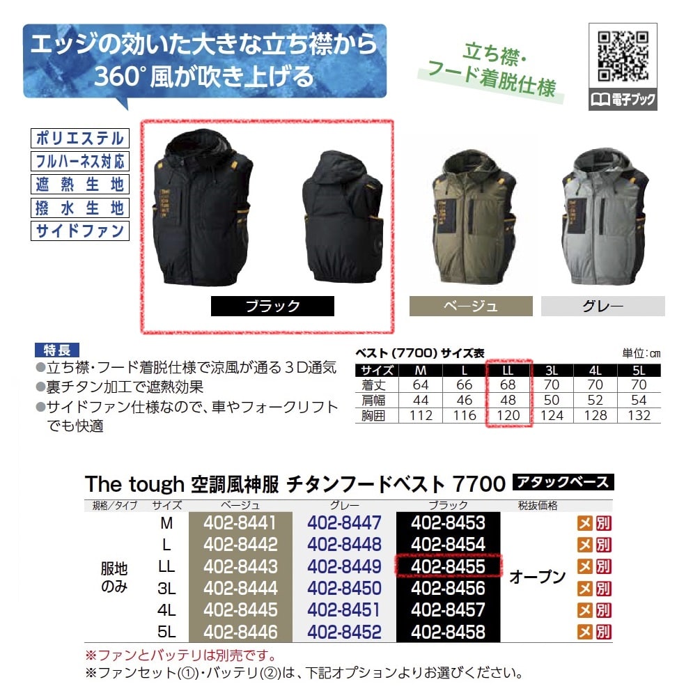 The tough 空調風神服ﾁﾀﾝﾌｰﾄﾞﾍﾞｽﾄ
