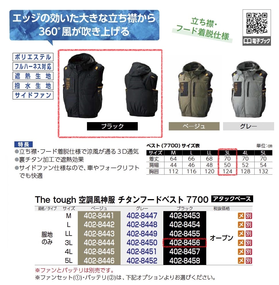 The tough 空調風神服ﾁﾀﾝﾌｰﾄﾞﾍﾞｽﾄ