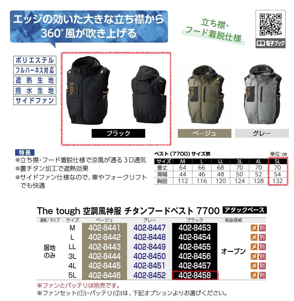 The tough 空調風神服ﾁﾀﾝﾌｰﾄﾞﾍﾞｽﾄ