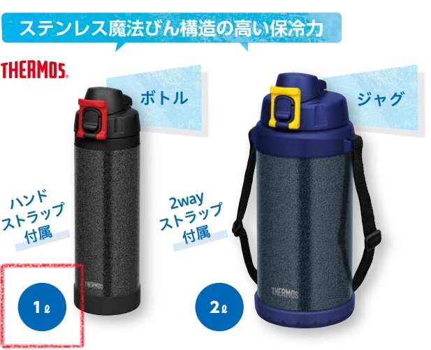 ｻｰﾓｽ 真空断熱 ハードワークボトル 1L