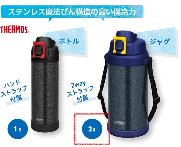 ｻｰﾓｽ 真空断熱 ハードワークジャグ 2L