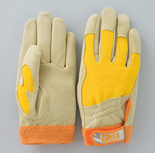 D-523　鹿革ウェーブカットグローブ甲メッシュ　LLサイズ