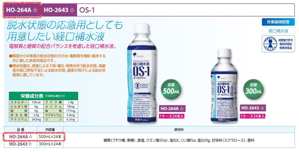 ＯＳ－１　５００ｍｌ×２４本入