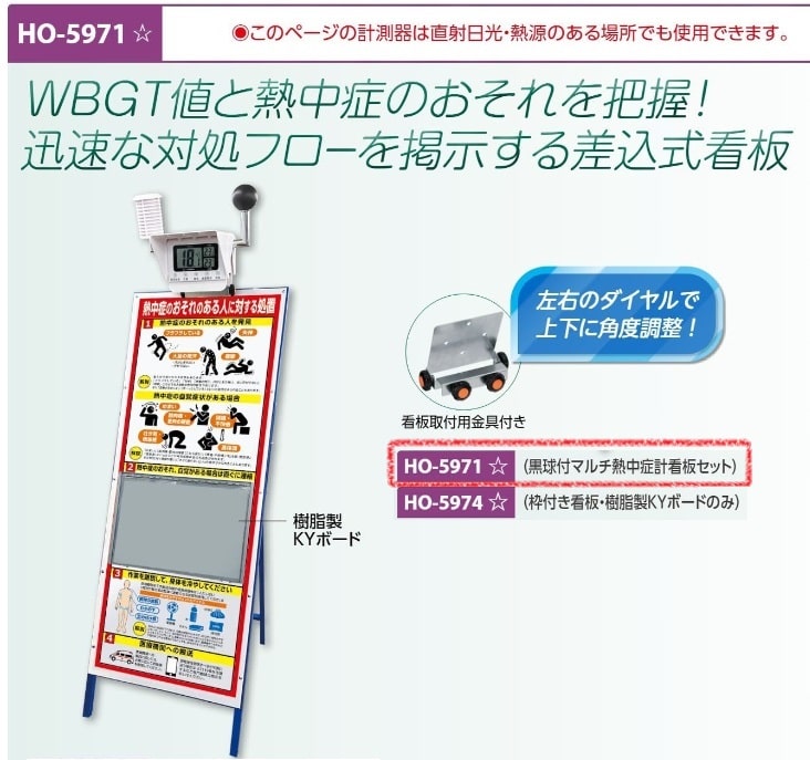 黒球付熱中症計おそれのある人看板セット