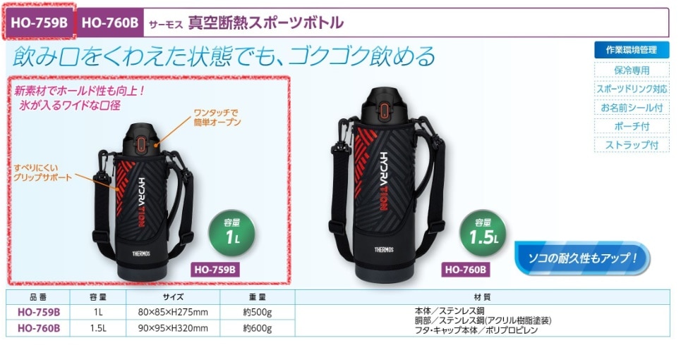 サーモス真空断熱スポーツボトル１．０Ｌ