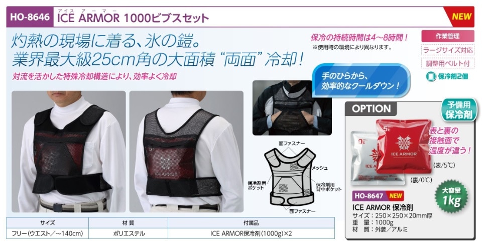 ＩＣＥ　ＡＲＭＯＲ　１０００ビブスセット