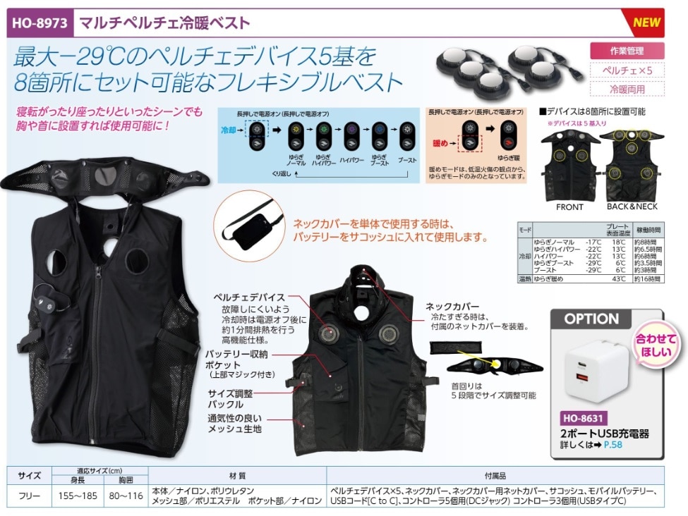 マルチペルチェ冷暖ベスト