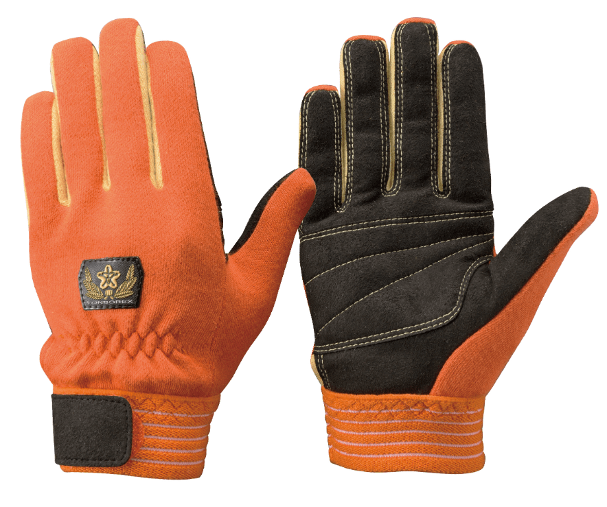 K-700RD　耐切創手袋（消防団マーク付）オレンジ　3L