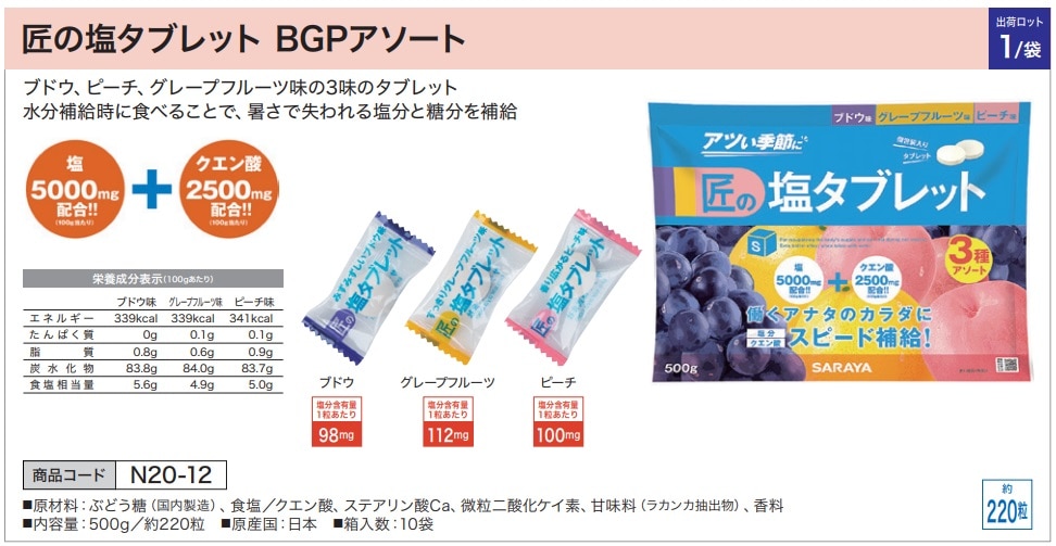 匠の塩タブレット BGPアソート