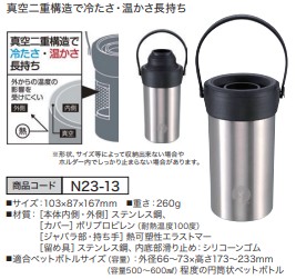 HDステンレスペットボトルホルダー [シルバー]