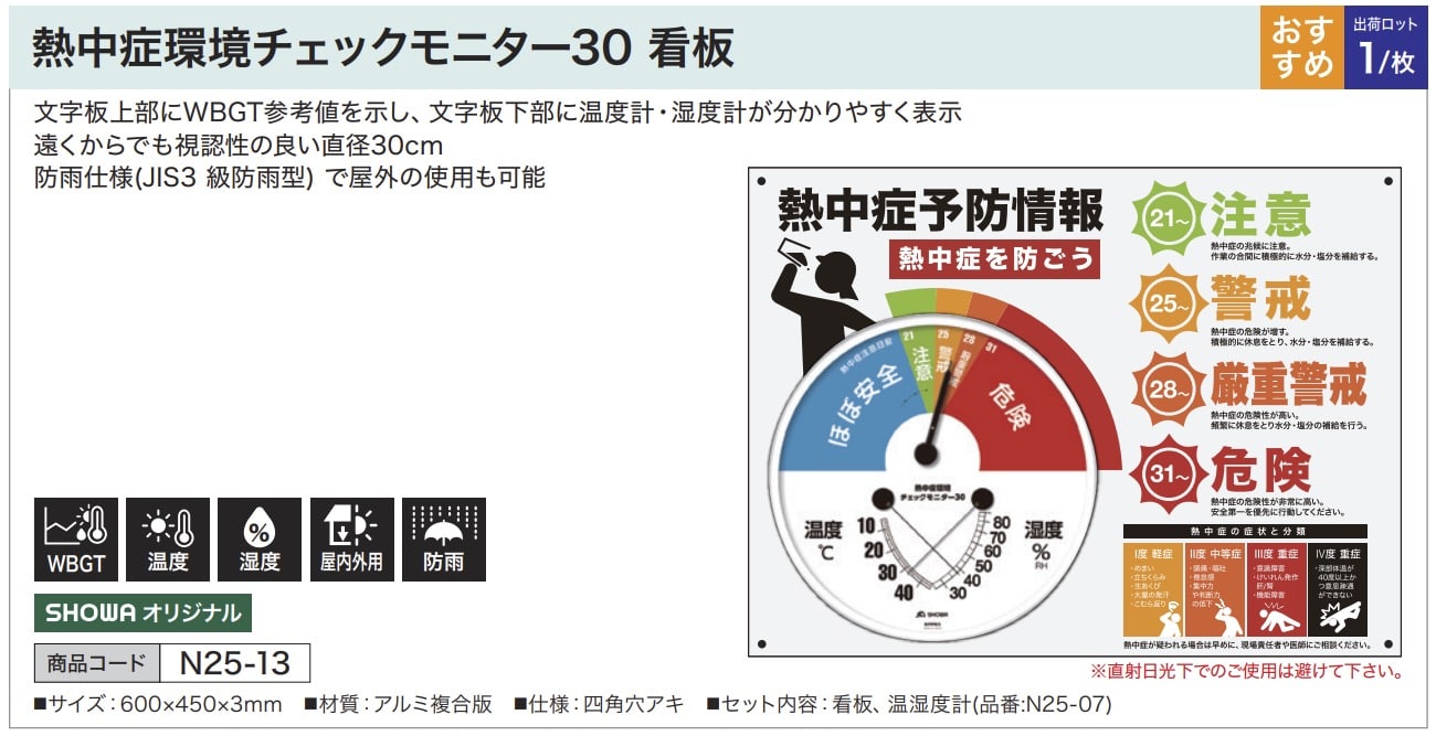 熱中症環境チェックモニター30看板