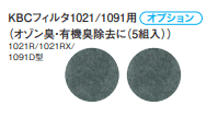 防じんマスク（交換用フィルタ）KBCフィルタ1021/1091用