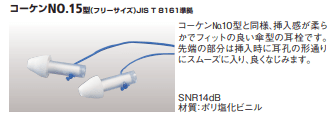 耳栓コーケンNo.15型